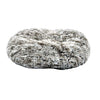 Oval Furry Cushion Bicolour 103 x 72 cm - Black