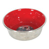 Diamonds Stainless Non-Slip Dog Bowls - Red