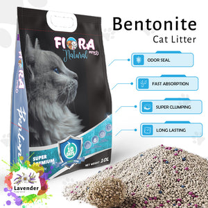 Fiora Super Premium Bentonite Cat Litter - 10L (Lavender Scent)