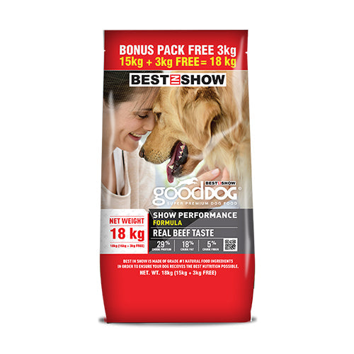 Good Dog Premium Beef Blend – Adult Dry Food Formula (18kg)