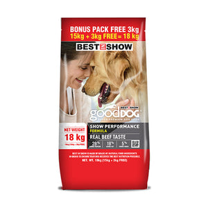 Good Dog Premium Beef Blend – Adult Dry Food Formula (18kg)