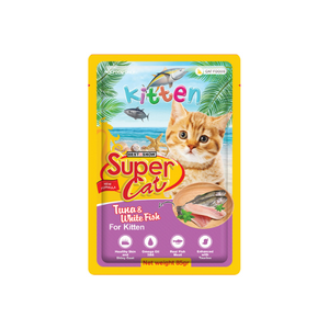 Supercat Kitten Tuna & White Fish Pouch 85gr