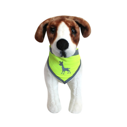 Visibility Dog Bandana, Medium - Neon Yellow