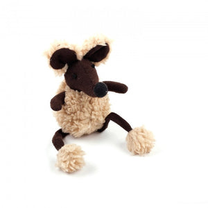 Lambswool Mouse Dangler Cat Toy – Brown