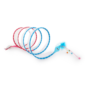Modern Cat – Spiral Cat Tunnel Toy (Blue/Pink)