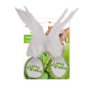 Green Rush – Feather Ball Cat Toy