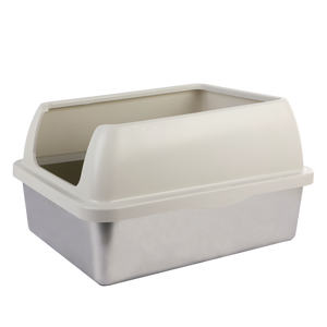 Go Fresh – Enclosed Stainless Steel Cat Litter Box (Sand)