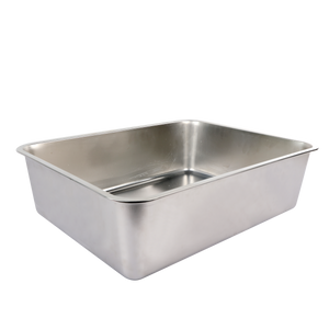 Go Fresh – Easy Clean Stainless Steel Litter Pan for Cats