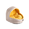 Hideaway Cat Cave – Enclosed Bed for Comfort & Security - Yellow