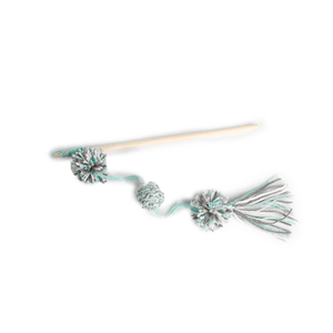 Knotty Habit – Yarn Pom Pom Wand Cat Toy