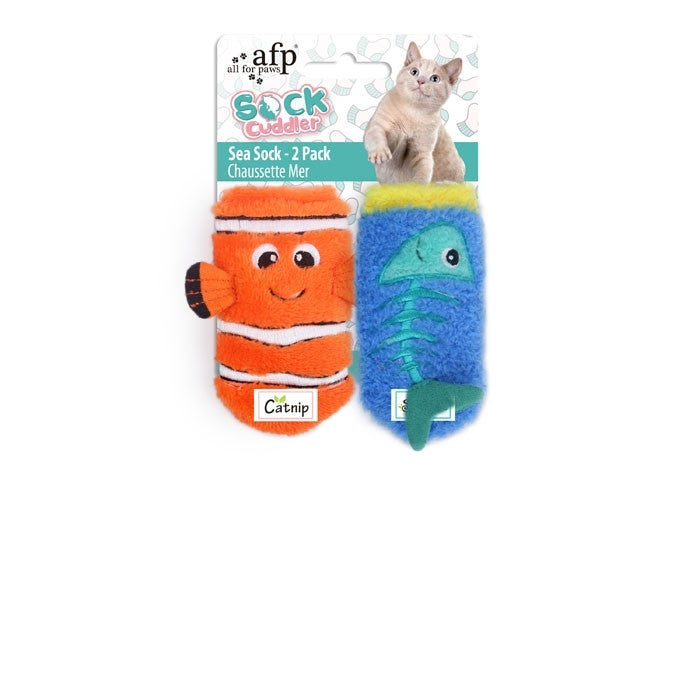 Sock Cuddler – Sea Sock Cat Toy (2 Pack)