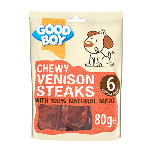 Chewy Venison Steaks - 80G