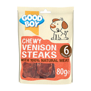 Chewy Venison Steaks - 80G