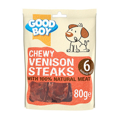 Chewy Venison Steaks - 80G