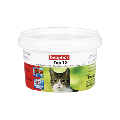 Beaphar Top 10 Cat Multi-Vitamins – 180 Tablets