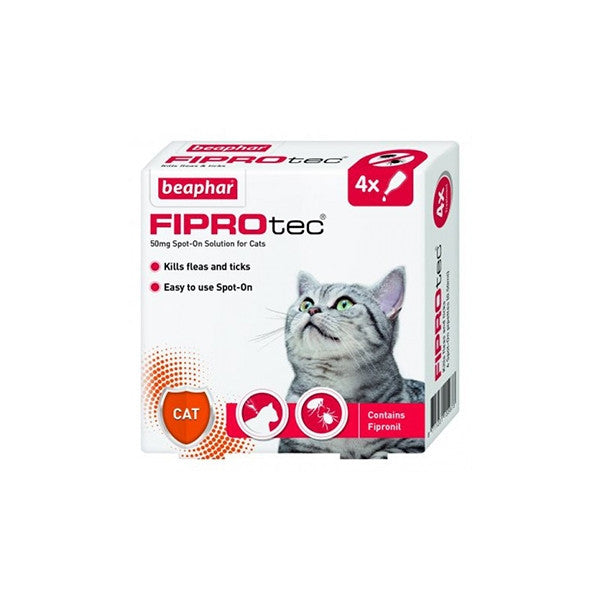 Fiprotec for Cats – 4 Pipettes – Flea & Tick Treatment