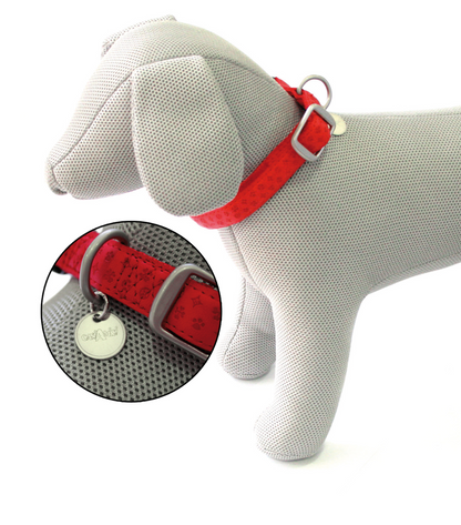 Mylord Leatherette Adjustable Dog Collar 20-30 x 1 cm
