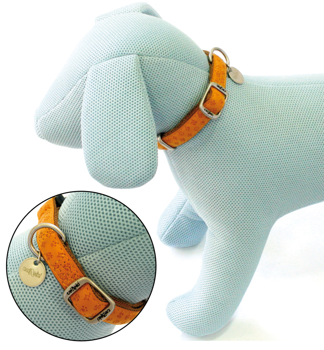 Mylord Leatherette Adjustable Dog Collar 20-30 x 1 cm
