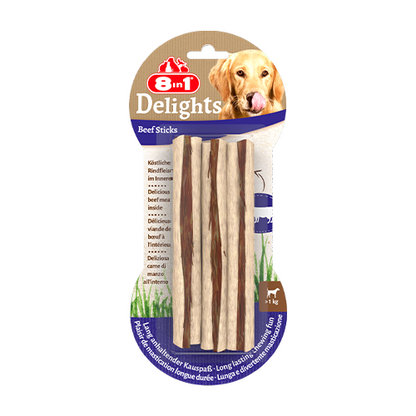 8in1 Delights Beef Sticks 3 pcs, 75 g