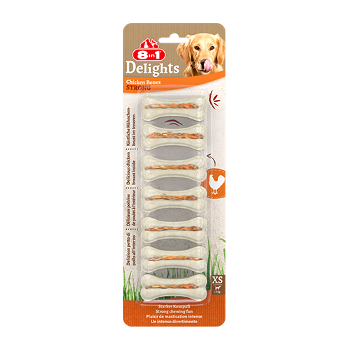 8in1 Delights Chicken Bones Strong XS, 7 pcs, 140 g