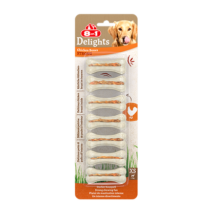 8in1 Delights Chicken Bones Strong XS, 7 pcs, 140 g