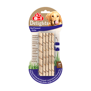 8in1 Delights Beef Twisted Sticks 10 pcs, 190 g