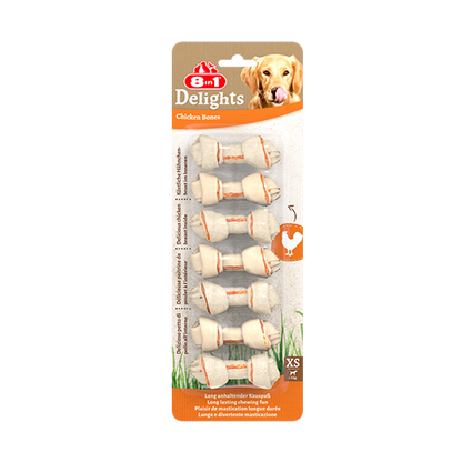8in1 Delights Chicken Bones XS, 7 pcs, 84 g