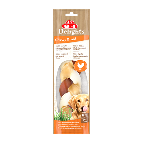 8in1 Delights Chewy Braids M/L, 80 g