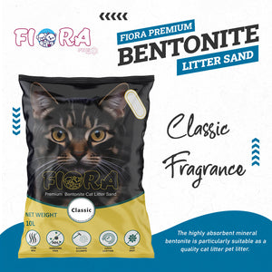 Fiora Premium Bentonite Litter Sand (CLASSIC) - 10L
