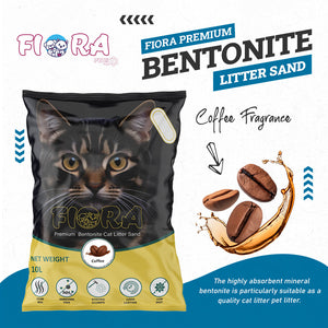 Fiora Premium Bentonite Litter Sand (COFFEE) - 10L