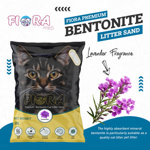 Fiora Premium Bentonite Litter Sand (LAVENDER) - 10L