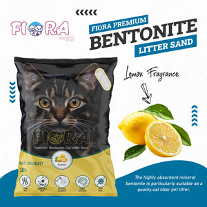 Fiora Premium Bentonite Litter Sand (LEMON) - 10L