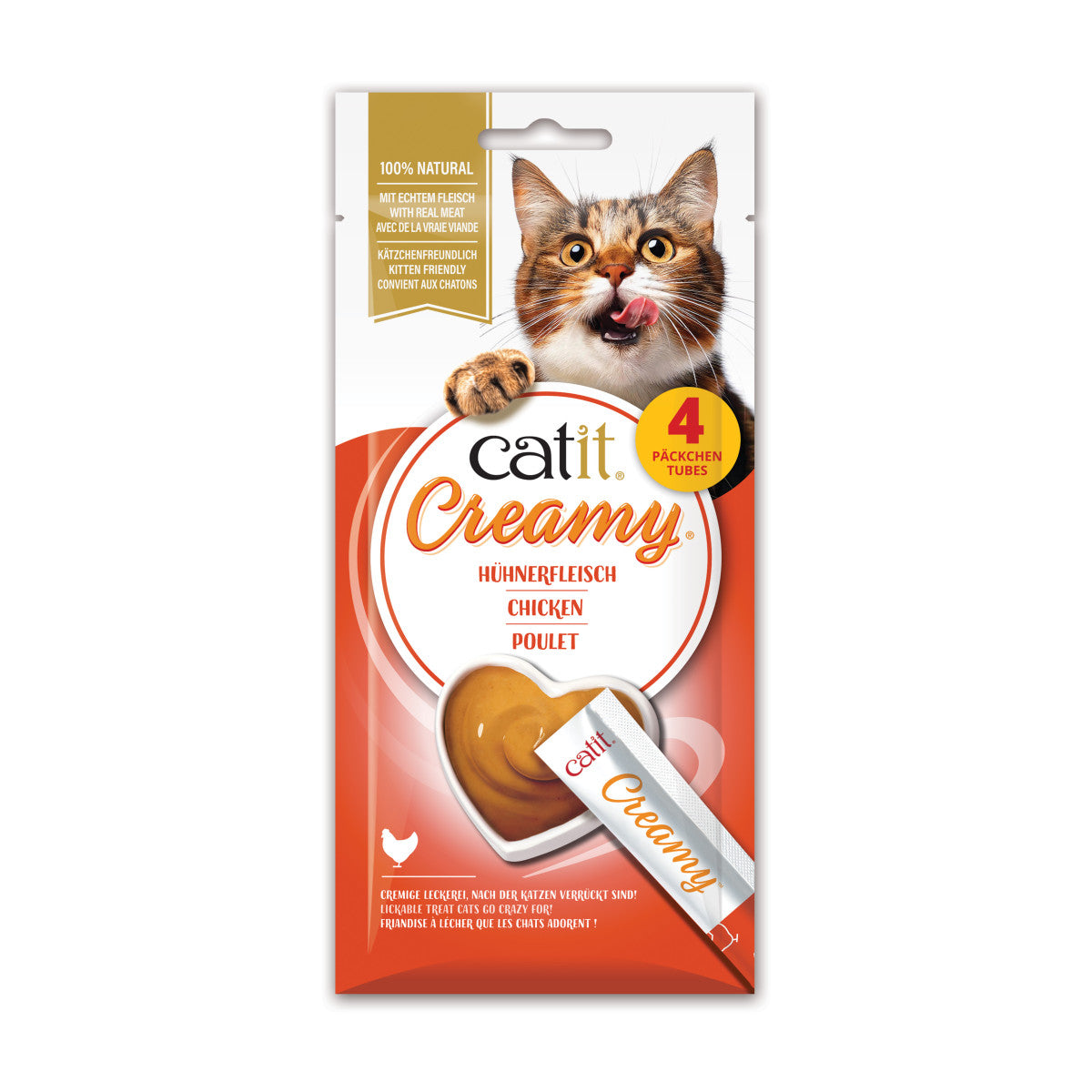 Catit Creamy Lickable Treats, Chicken 4 x 10 g