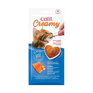 Catit Creamy Lickable Treats,Salmon & Prawns 4 x 10 g