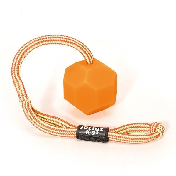 Fluorescent Silicone Training Ball with String - Neon Orange 6cm
