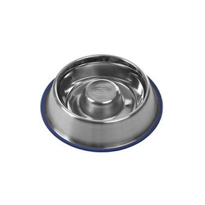 Buster Stainless Steel Slow Feeder Blue Base