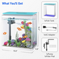 OF-386 Glass Aquarium with LED Light & Filter – 6L