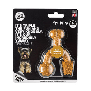 TastyBone Nylon Trio Toy Dog - Peanut Butter