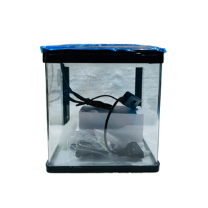 PY-200 Curved Glass Aquarium with LED Light & Filter – 4.5L