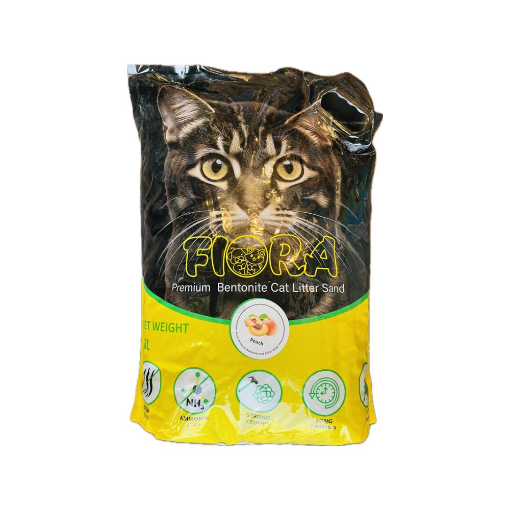 Fiora Premium Bentonite Cat Litter - 10L (Peach Scent)