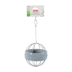 Plastic Hanging Hay Ball Grey 14cm dia.