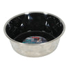 Diamonds Stainless Non-Slip Dog Bowls - Black